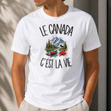 T-shirt Homme Blanc Le Canada c'est la vie
