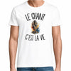 T-shirt Homme Blanc Le chant c'est la vie