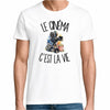 T-shirt Homme Blanc Le cinéma c'est la vie