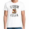 T-shirt Homme Blanc Le cocktail c'est la vie