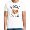 T-shirt Homme Blanc Le crochet c'est la vie