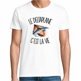 T-shirt Homme Blanc Le deltaplane c'est la vie