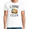 T-shirt Homme Blanc Le fromage c'est la vie