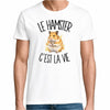T-shirt Homme Blanc Le hamster c'est la vie
