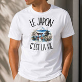 T-shirt Homme Blanc Le Japon c'est la vie