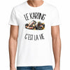 T-shirt Homme Blanc Le karting c'est la vie