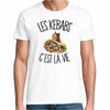 T-shirt Homme Blanc Les kebabs c'est la vie