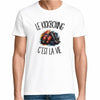 T-shirt Homme Blanc Le kickboxing c'est la vie