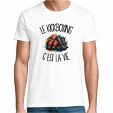 T-shirt Homme Blanc Le kickboxing c'est la vie
