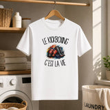 T-shirt Homme Blanc Le kickboxing c'est la vie