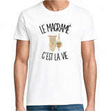T-shirt Homme Blanc Le macramé c'est la vie