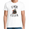 T-shirt Homme Blanc Le métal c'est la vie