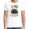 T-shirt Homme Blanc Le MMA c'est la vie