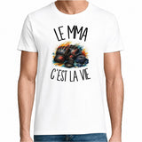 T-shirt Homme Blanc Le MMA c'est la vie