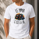 T-shirt Homme Blanc Le MMA c'est la vie