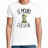 T-shirt Homme Blanc Le mojito c'est la vie