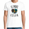 T-shirt Homme Blanc Le padel c'est la vie