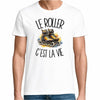 T-shirt Homme Blanc Le roller c'est la vie