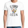 T-shirt Homme Blanc Le squash c'est la vie