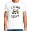 T-shirt Homme Blanc Le télétravail c'est la vie