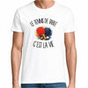 T-shirt Homme Blanc Le tennis de table c'est la vie