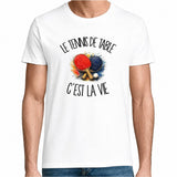 T-shirt Homme Blanc Le tennis de table c'est la vie