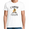 T-shirt Homme Blanc Le trampoline c'est la vie