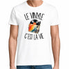 T-shirt Homme Blanc Le vinyle c'est la vie