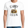 T-shirt Homme Blanc Le whisky c'est la vie