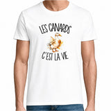 T-shirt Homme Blanc Les canards c'est la vie