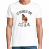 T-shirt Homme Blanc Les chevaux de trait c'est la vie