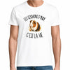T-shirt Homme Blanc Les cochons d'Inde c'est la vie