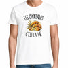 T-shirt Homme Blanc Les croissants c'est la vie
