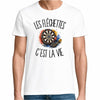 T-shirt Homme Blanc Les fléchettes c'est la vie