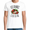 T-shirt Homme Blanc Les fraises c'est la vie