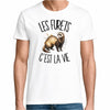 T-shirt Homme Blanc Les furets c'est la vie