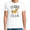 T-shirt Homme Blanc Les geckos c'est la vie