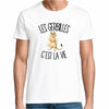T-shirt Homme Blanc Les gerbilles c'est la vie