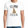 T-shirt Homme Blanc Les lapins c'est la vie