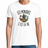 T-shirt Homme Blanc Les montres c'est la vie