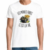 T-shirt Homme Blanc Les moules frites c'est la vie