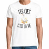 T-shirt Homme Blanc Les oies c'est la vie