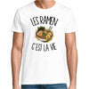 T-shirt Homme Blanc Les ramen c'est la vie
