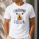 T-shirt Homme Blanc L'haltérophilie c'est la vie