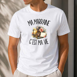 T-shirt Homme Blanc Ma marraine c'est ma vie