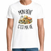 T-shirt Homme Blanc Mon bébé c'est ma vie