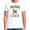 T-shirt Homme Blanc Mon Bengal c'est ma vie