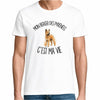 T-shirt Homme Blanc Mon Berger des Pyrénées c'est ma vie