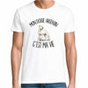 T-shirt Homme Blanc Mon Dogue Argentin c'est ma vie