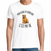T-shirt Homme Blanc Mon Dogue de Bordeaux c'est ma vie